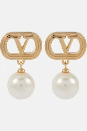 VALENTINO VLogo faux pearls earrings