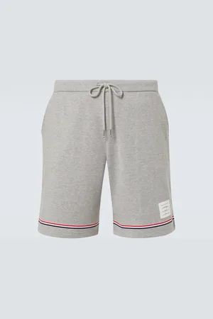 Thom Browne Striped mid-rise cotton shorts