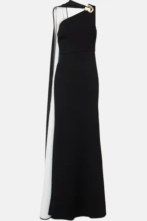 Roland Mouret Asymmetric caped cady gown