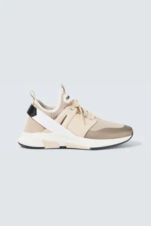 Tom Ford Jago leather-trimmed sneakers