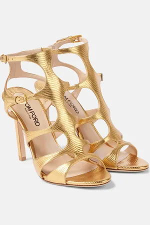 Tom Ford Paradis snake-effect leather sandals