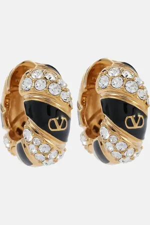 VALENTINO Famiglia embellished hoop earrings