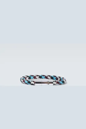Bottega Veneta Sterling and leather bracelet