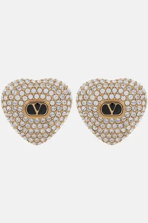 VALENTINO Cuore XS embellished stud earrings
