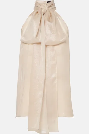 Tom Ford Silk-blend lavalliere blouse