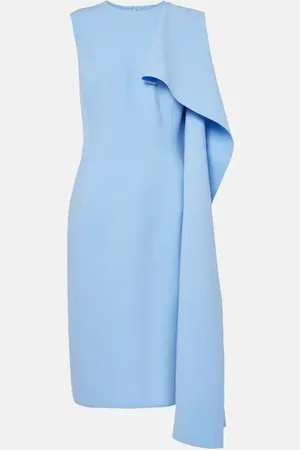 Oscar de la Renta Ruffled wool-blend midi dress