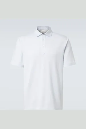 Brunello Cucinelli Cotton and linen piquÃ© polo shirt