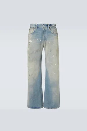 Acne Studios High-rise printed wide-leg jeans