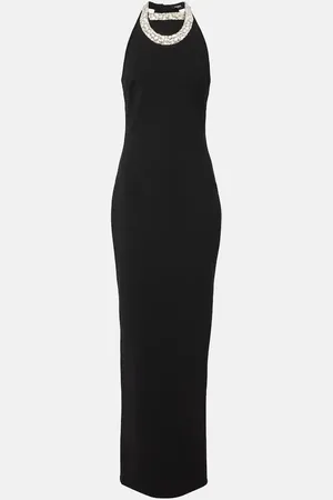 Balmain Embellished halterneck gown