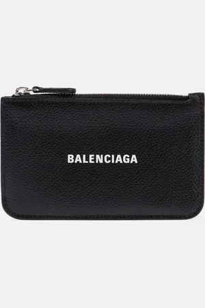 Balenciaga Logo leather card holder