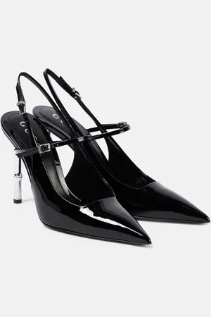 Gucci Patent leather slingback pumps