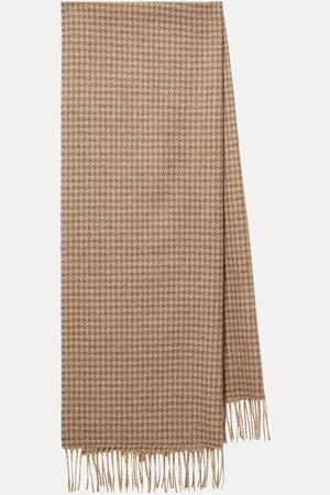 Balenciaga Houndstooth wool-blend shawl