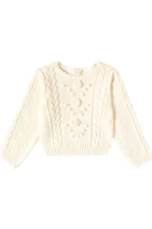Louise Misha Vinala floral-appliquÃ© cotton sweater