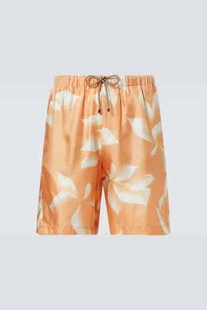 DRIES VAN NOTEN Printed silk shorts