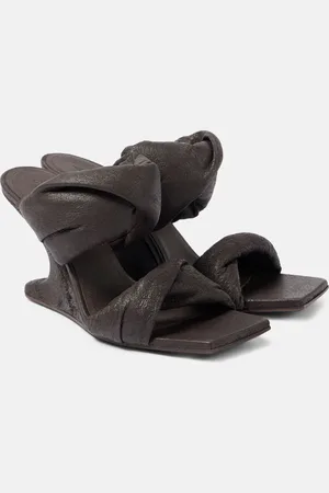 Rick Owens Twisted Cantilever 80 leather mules