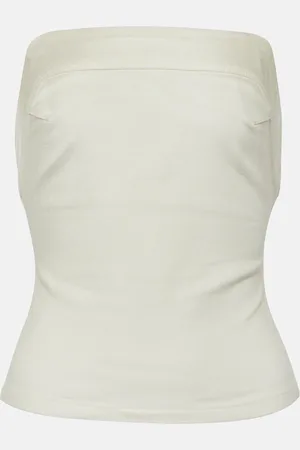 Entire Studios Strapless denim crop top