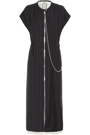 Acne Studios Pinstriped midi dress