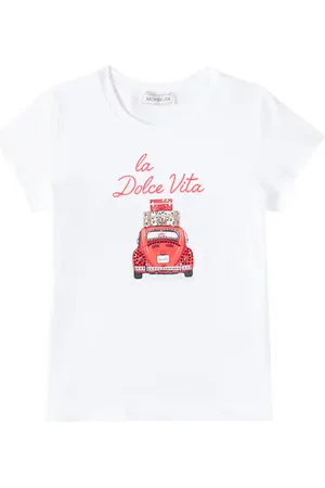 MONNALISA Cotton-blend jersey T-shirt