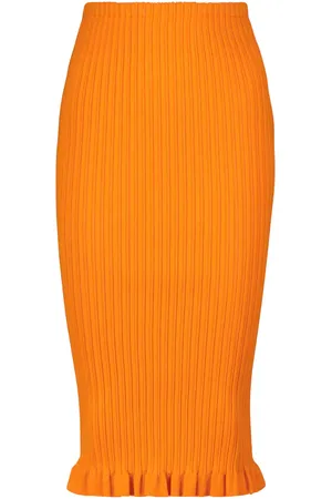 Acne Studios Ribbed-knit midi skirt