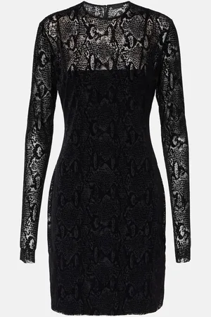 Givenchy 4G snake-print tulle minidress