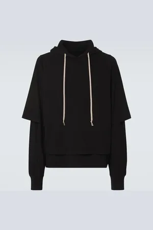 DRKSHDW BY RICK OWENS Hustler cotton jersey hoodie