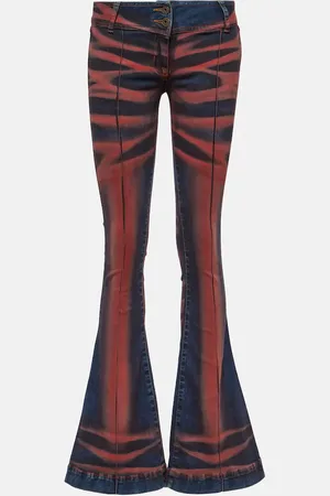 KNWLS Harley printed low-rise flared jeans