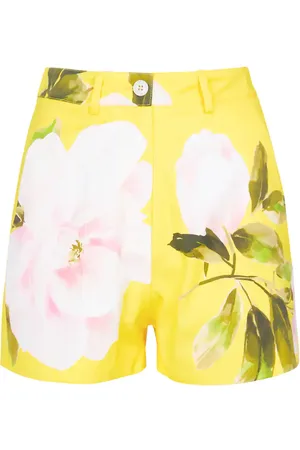 VALENTINO Floral cotton and silk shorts