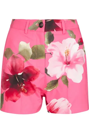 VALENTINO Floral cotton shorts