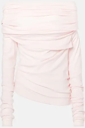 Entire Studios Bound draped cotton-blend top