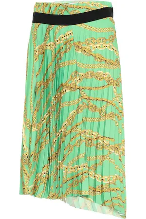 Balenciaga Printed asymmetric pleated skirt