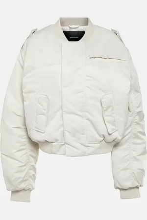 Entire Studios Cropped cotton bomber jacket