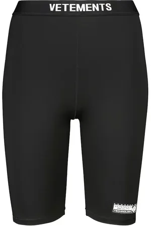 Vetements Logo-print biker shorts