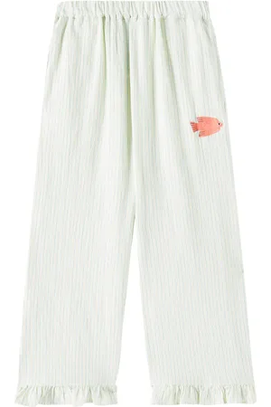 Jelly Mallow Brid striped cotton pants