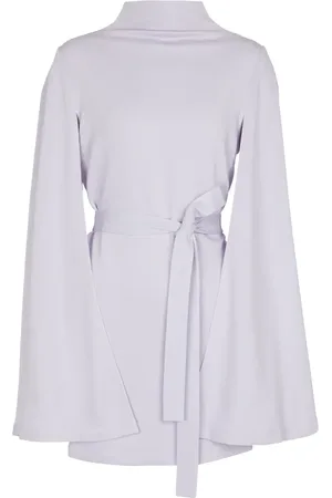 Safiyaa Harper caped stretch-jersey top