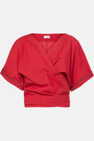 Brunello Cucinelli Cotton-blend blouse