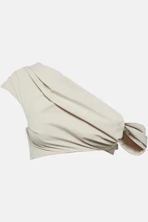 Entire Studios Crimp one-shoulder ruched crop top