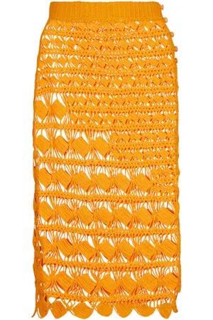 Acne Studios Crochet cotton midi skirt