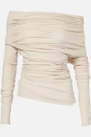 Entire Studios Bound off-shoulder cotton-blend top