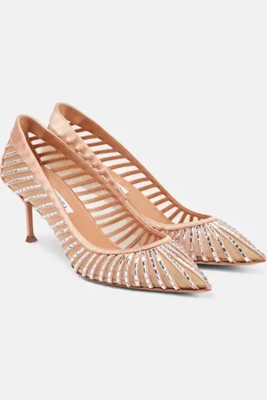 Aquazzura Passions Crystal 65 satin pumps