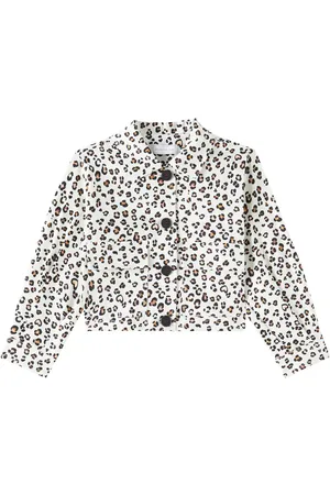 MONNALISA Leopard-print cotton-blend gabardine jacket