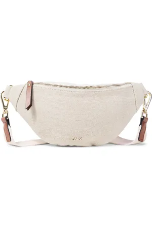Chloé ChloÃ© Kids Logo jute and cotton-blend shoulder bag