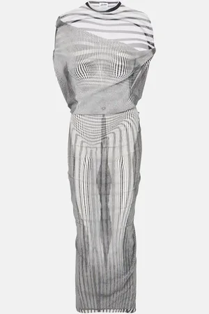 Jean Paul Gaultier Body Morphing draped tulle maxi dress