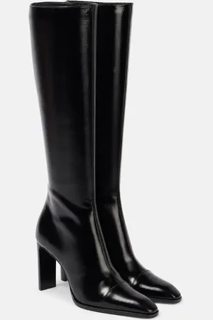 Saint Laurent Venetia 95 leather knee-high boots