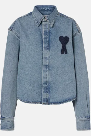 Ami Ami de CÅur cropped denim shirt