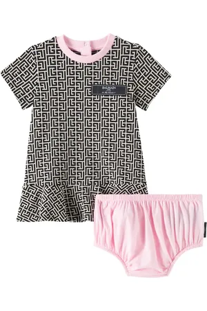 Balmain Baby cotton-blend dress and bloomers