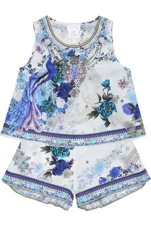 Camilla Printed cotton playsuit