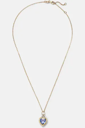 Foundrae Gemstone Heart 18kt pendant necklace with tanzanite