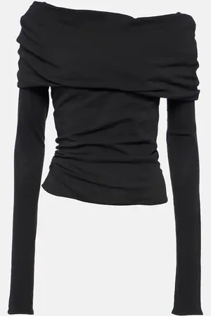 Entire Studios Bound draped off-shoulder jersey top