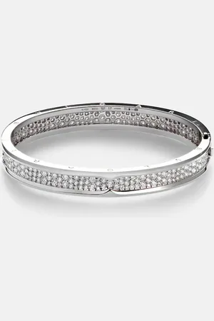 Bvlgari B.Zero1 18kt white gold bracelet with diamonds