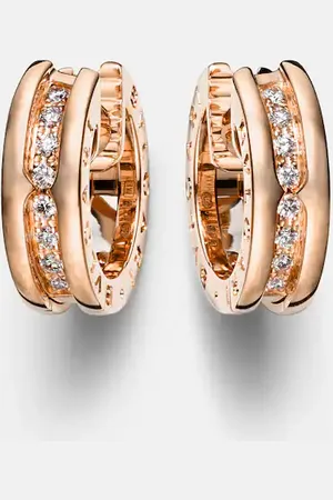 Bvlgari B.zero1 18kt rose earrings with diamonds